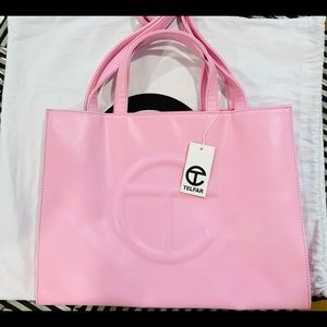 NEW TELFAR MEDIUM SHOPPER TOTE - Bubblegum Pink
